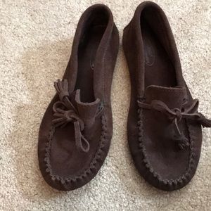 Brown moccasins size 8